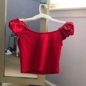 Forever 21 red cropped top